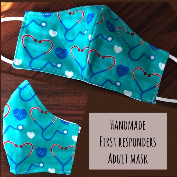 Hand Crafted Accessories - NEW FIRST RESPONDERS Handmade Adult face mask